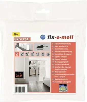 Produktbild von fix-o-moll Schaumstoffdichtung selbstklebend weiß 10 m 6 x 10 mm