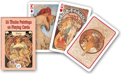 Image de Cartes à jouer sur le thème de Mucha pour collectionneurs et joueurs