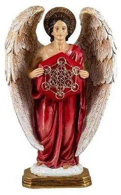 Engel Metatron Figur, Kunstharz, handbemalt, 20 cm