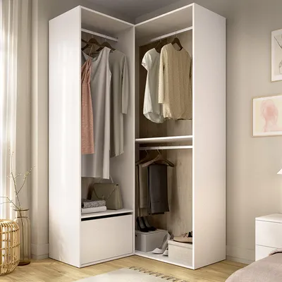 Image de Evansdale - Armoire Grande, 105x205h cm Blanc, Modulable