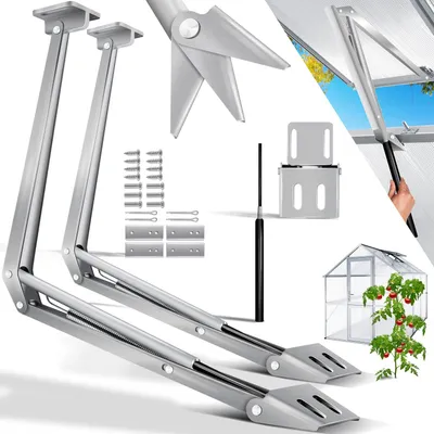 Produktbild von KESSER® Automatischer Fensteröffner für Gewächshaus 7,5 kg Hubkraft 45cm Öffnungshöhe stufenloser Öffnungswinkel Fensterheber automatisches Öffnen und Schließen durch Temperatursteuerung