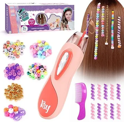 Produktbild von Haarschmuck Mädchen Spielzeug ab 6-12 Jahre Kinder, Haarperlen für Mädchen Geburtstagsgeschenk 6 8 10 Jahren, Kinder Hair Braiding Machine DIY
