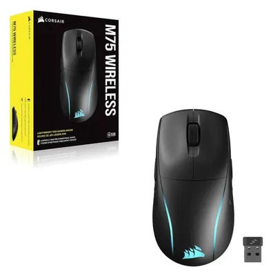 Produktbild von Corsair M75, Beidhändig, Optisch, RF Wireless, 26000 DPI, Schwarz