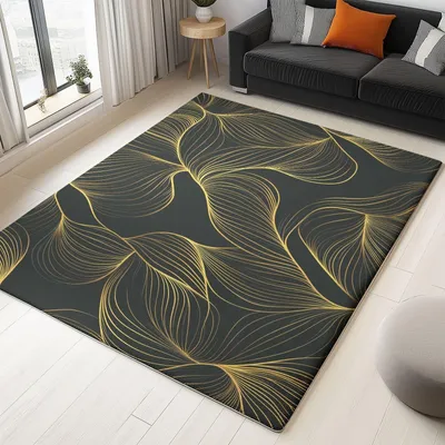 Productafbeelding van Antislip Vloertapijt met Elegante Lijnkunst 120 x 180 cm