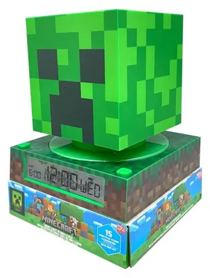 Productafbeelding van Minecraft 3D-lamp met wekkerfunctie - KIDS LICENSING, premium kwaliteit, accessoires voor de kinderkamer