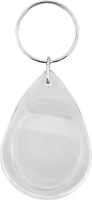 Produktbild von CombiCraft Plexiglas Schlüsselanhänger Tropfen, 32x53mm - 50 Stück