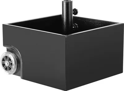 Produktbild von Aopunly Sonnenschirmständer mit 2 Rollen Schirmgewicht Metall 44.5x44.5x27cm für Garten Terrasse bis 150lbs