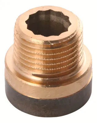 Produktbild von Hahnverlängerung | 1/2 Zoll x 17,5 mm | Verlängerung | Mit Innenvielkant | 1 Innengewinde und 1 Außengewinde | Rotguss
