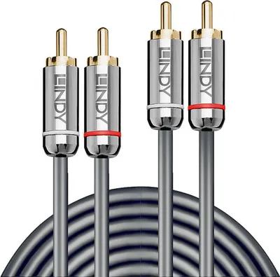 Produktbild von Lindy 35345, 2 x RCA, Männlich, 2 x RCA, Männlich, 1 m, Anthrazit