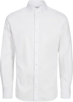Immagine prodotto di Jack & Jones Jaxon Camicia a maniche lunghe elasticizzata, bianco, taglia M, uomo, bianco, taglia M