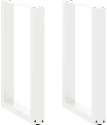 Zdjęcie produktu dla Nogi do stołu jadalnego w kształcie litery U 2 szt. Białe 50x(72-73) cm Stal