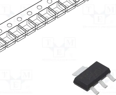 Produktbild von 10x Transistor: PNP 80V bipolar 1A SOT223 BCP53-16TF PNP SMD-Transistoren