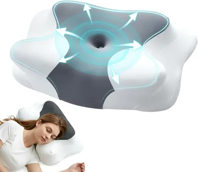 Produktbild von Nackenkissen, Memory Foam, für Reisen, grau