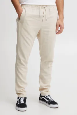 Image de Pantalon pour homme Solid SDTaiz PA en lin mélangé, coupe classique