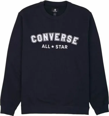 Produktbild von Herren Sweater ohne Kapuze Converse Classic Fit All Star Single Screen Schwarz - XXS