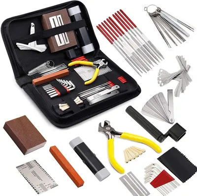 Produktbild von 45-teiliges Gitarren-Wartungsset - Professionelle Werkzeuge für Gitarrenreparatur