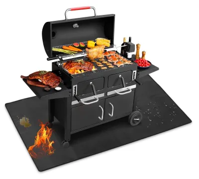 Obrázek produktu pro Oheňodolná terasa rohož 193x132 cm - Voděodolná - Olejivzdorná - Ochrana proti skvrnám a nečistotám