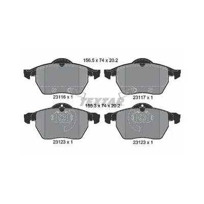 Produktbild von Textar Bremsbeläge vorne für Opel Astra G Saab 9-3 9-5