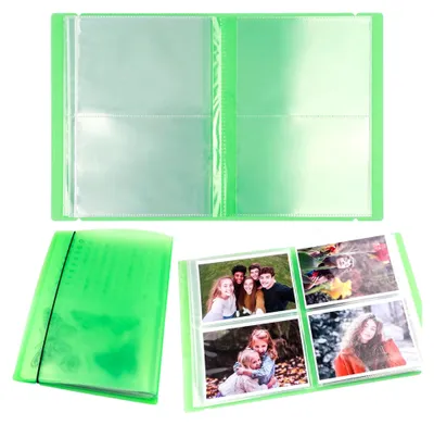 Produktbild von Großes, transparentes Aufkleber-Foto-Aufbewahrungsalbum mit 20 Seiten und 80 Taschen