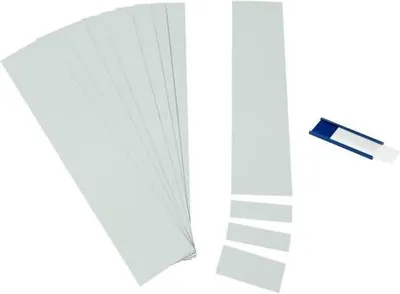 Produktbild von Einsteckkarten für 34mm Einsteckschiene 60x32mm grau VE=90 Stück