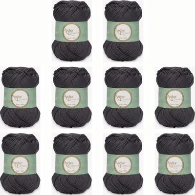 Productafbeelding van 10 bollen Anchor Creativa Fino – garen van gemerceriseerd katoen, geschikt voor haken en breien (kleur 00428)