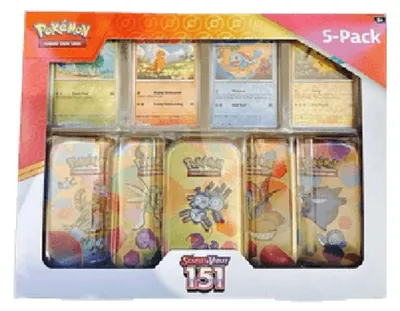 Zdjęcie produktu dla Pokemon 151: Costco 5-Pack Mini Tin Bundle