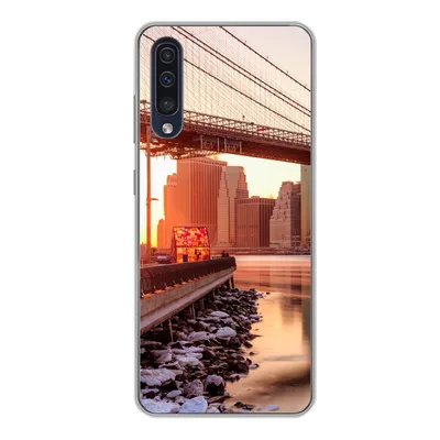 Produktbild von MuchoWow® Handyhülle Schutzhülle Hülle für Samsung Galaxy A50 New York - Brooklyn - Brücke Silikon Softcase Handy Hülle - Mobiltelefonhülle