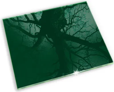 Produktbild von Glas Grabkerzen Untersetzer Motiv Gummifüße - 60x52 cm - Grüne Farbe