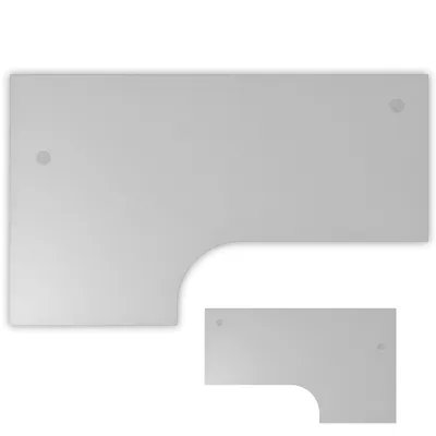 Produktbild von bümö DIY Schreibtischplatte - Nachbildung: Grau, Größe: Eckschreibtisch 200 x 120 cm