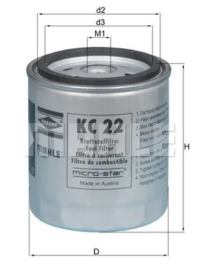 Produktbild von Kraftstofffilter KNECHT KC 22