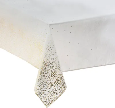 Produktbild von Tischdecke mit leopardenmuster 140x360cm weiß und gold  - Atmosphera créateur d'intérieur