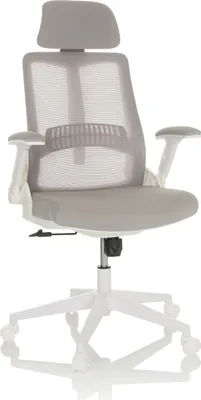 Produktbild von hjh OFFICE Home Office Bürostuhl VENDO W Schreibtischstuhl mit Armlehnen Stoff / Netzstoff Drehstuhl