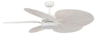 Image de Ventilateur de plafond à basse consommation avec éclairage LED et télécommande Bali Blanc 132 cm