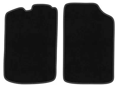 Image de Tapis avant en moquette pour Volkswagen Golf I 1974-1983 (à hayon) – 2 pièces, noirs, sur mesure – Wielganizator BASIC