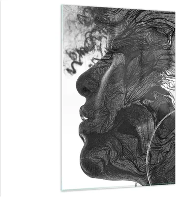 Produktbild von Bilder auf glas - Einteilig - Frau Linie Kunst. - 80x120cm - Glasbilder - Wandbilder - Bilder - zum Aufhängen bereit - Wanddekoration aus Glas - Glas Bilder - Wandbild auf Glas - GPA80x120-4687