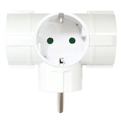 Zdjęcie produktu dla Adapter 3 gniazda Schuko 3500w 16a biały 9153