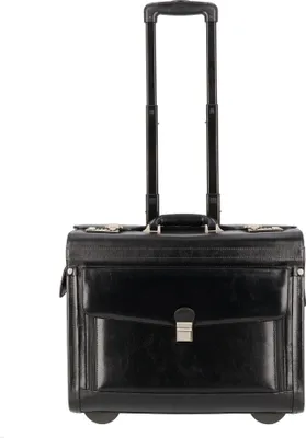 Produktbild von Dermata 2 Rollen Pilotentrolley Leder 39 cm Laptopfach