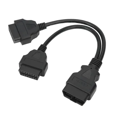 Obrázek produktu pro 16pólový kabel OBD2, prodlužovací rozbočovač 1 na 2, adaptér pro připojení diagnostiky automobilu, délka prodloužení 11,8 palce