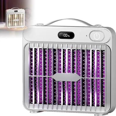 Produktbild von USB Reduziert Mücken Lampe, Tragbare Fängt Mücken ein mit Akku, Typ-C Aufladung, leise Nachtlampe, Indoor & Outdoor, für Schlafzimmer & Büro