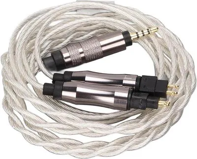 Immagine prodotto di Cavo per cuffie argentato con connettore dritto da 2,5 mm placcato oro
