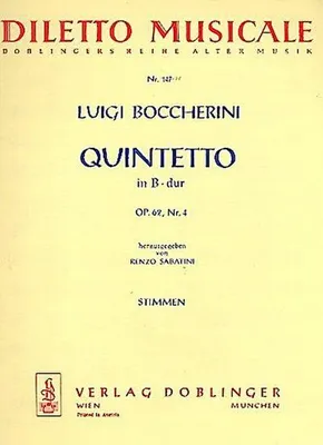 Produktbild von Quintett B-Dur op. 62,4für 2 Violinen, 2 Violren und Violoncello