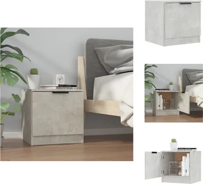 Obrázek produktu pro vidaXL Noční stolek betonový šedý 40x39x40 cm - Noční stolky