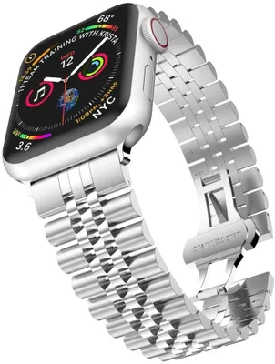 Produktbild von Strap-it Apple Watch 8 Jubilee Stahlband (Silber)