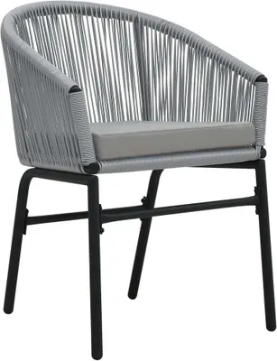 Zdjęcie produktu dla vidaXL Krzesła ogrodowe 2 szt. Antracytowy rattan PE