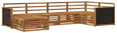 Zdjęcie produktu dla Komplet mebli ogrodowych vidaXL, 6 sztuk, kolor naturalny