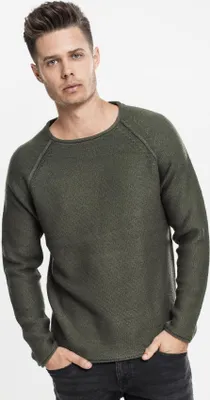 Produktbild von Urban Classics TB1425 | Raglan Wideneck Sweater S bis XXL - Farbe: Olive - Größe: S