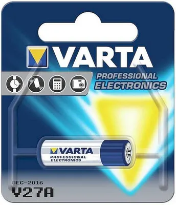 Obrázok produktu pre Varta V27A, Batéria na jedno použitie, LR27A, Alkalický, 12 V, 1 kusov, 19 mAh