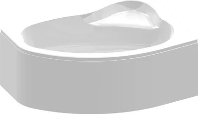 A white bathtub on a white background.