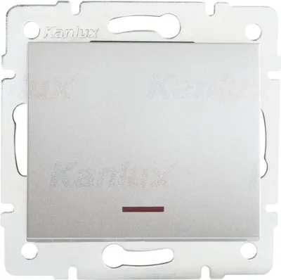 Obrázok produktu pre Jednopólový LED spínač LOGI silver Kanlux 25197