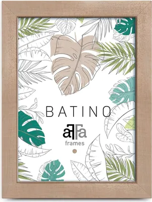 A wooden picture frame with a botanical print insert.